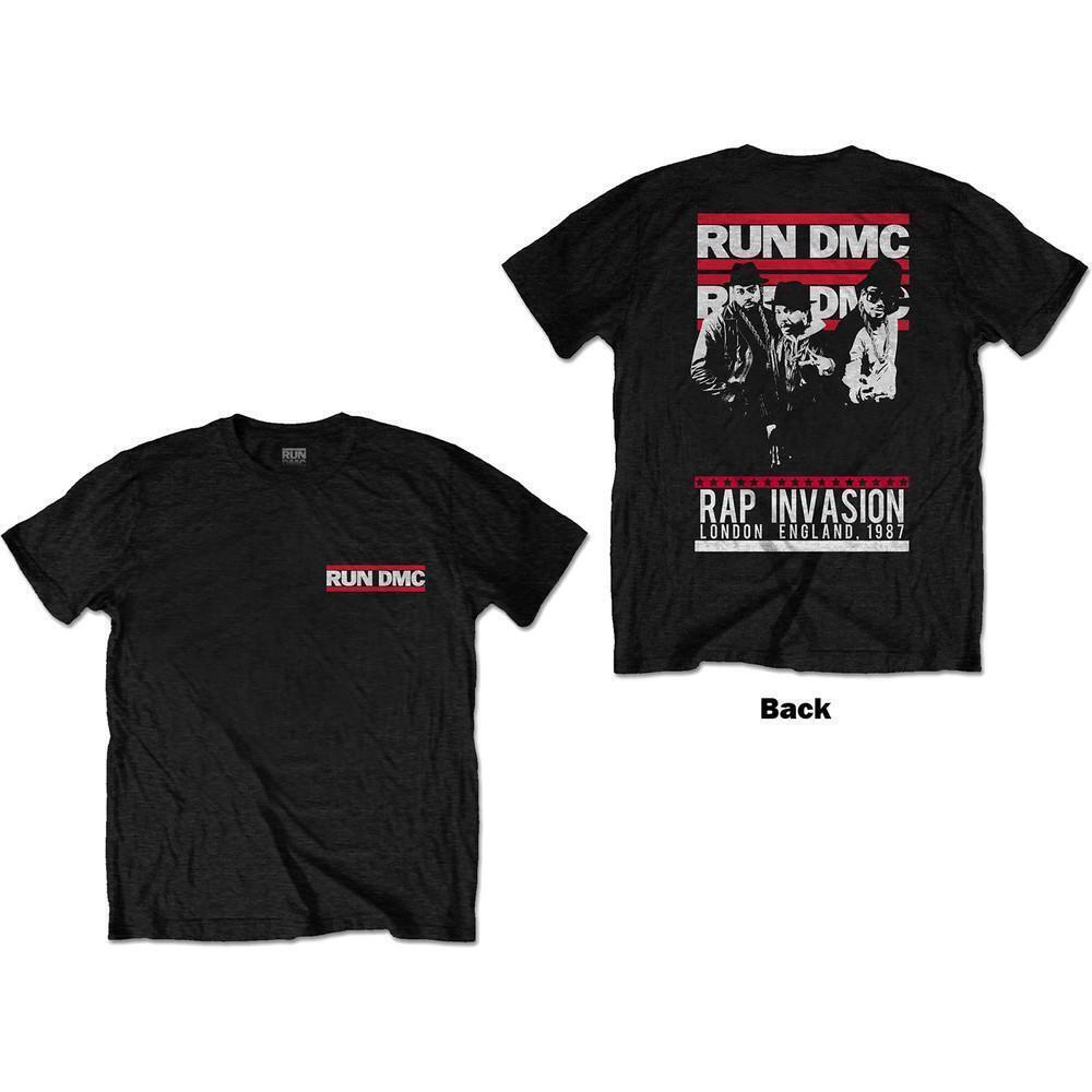 Run Dmc Unisex T Shirt Rap Invasion Back Print 2 Sided